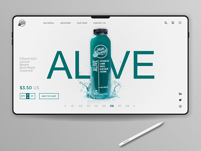 Juice Company landing page landing page concept ui ux web website