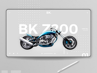 motorcycle landing page design concept