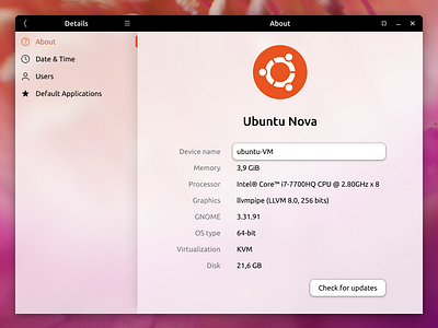 Ubuntu Nova concept