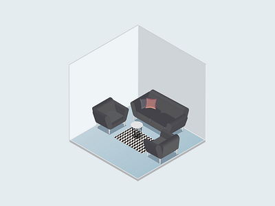 Agile agile ai armchair illustration isometric room web