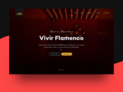 Flamenco barcelona show ui ux web