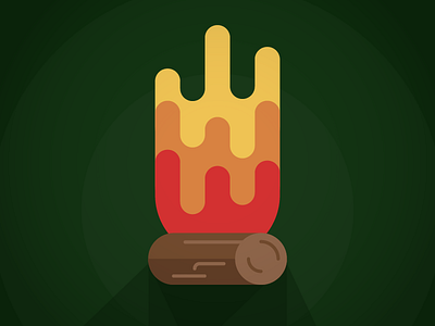 Fire Vibes camping cartoon fire illustration illustrator shapes simple