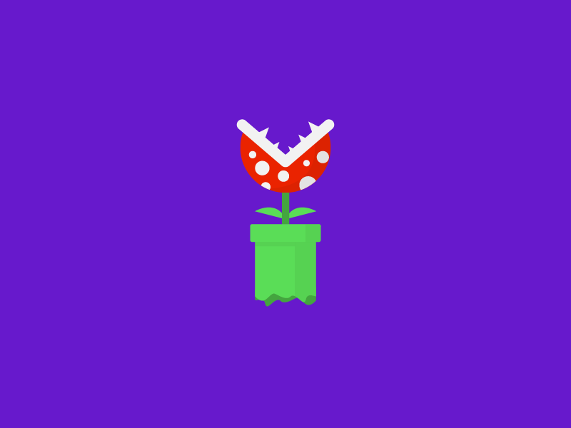 Pirahna Plant vector illustrator video games nintendo illustration