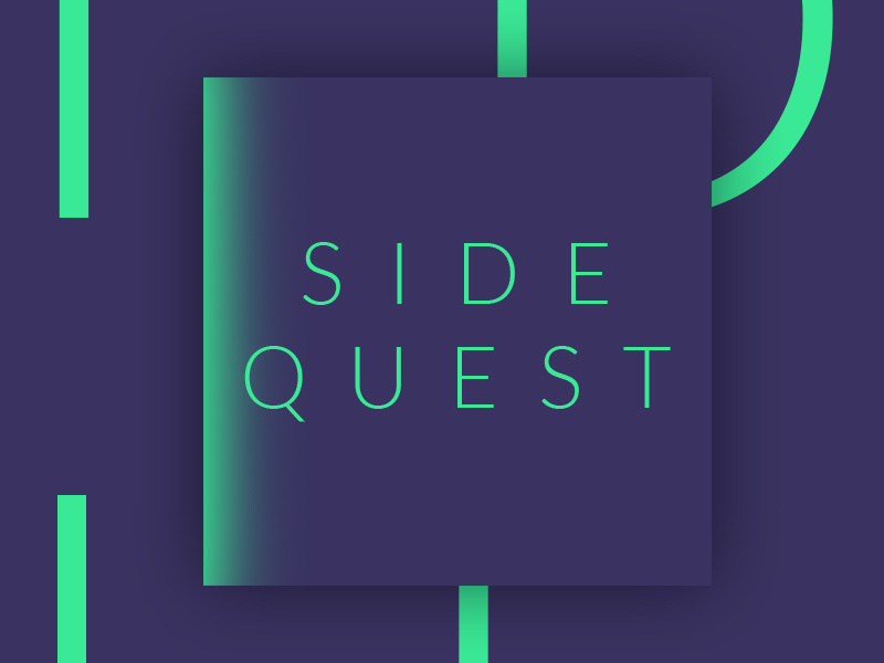 Sidequest Cover Art typography gaming soundcloud itunes cover art sidequest video games podcast