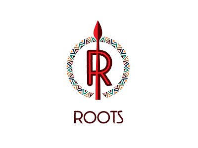 Roots african branding logo red