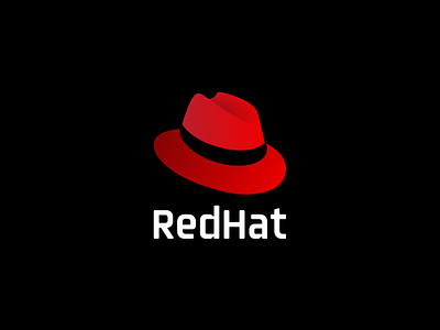 Red Hat Redesign branding linux logo vector