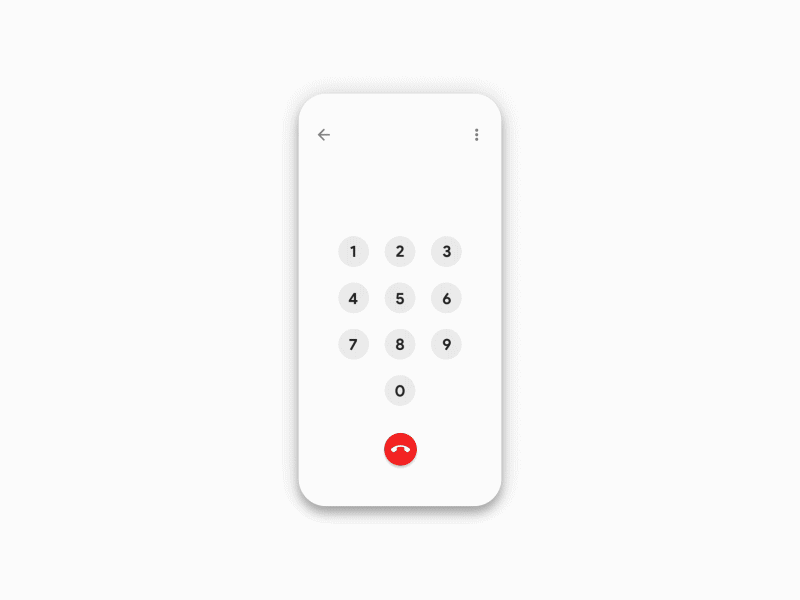 Phone Dialer App after effects animation app gif mockup