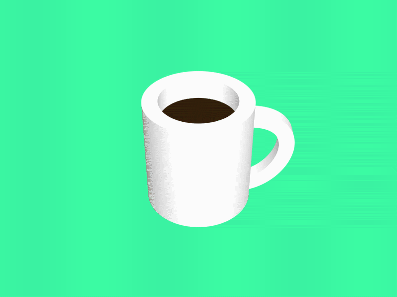 Mug 3d addicted animation coffee gif minimal mug