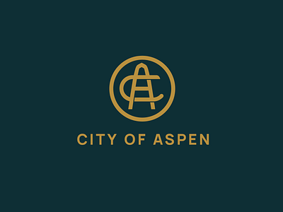 City of Aspen Mark aspen branding branding concept city branding letter mark logo mountain town