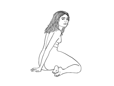 Nude Sketch illustration lineart nude procreate sketch woman woman illustration