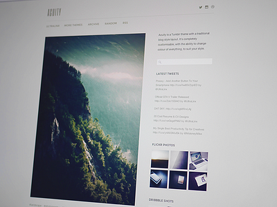 Acuity Tumblr Theme clean design minimal theme tumblr ultralinx web