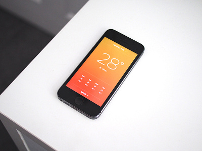 Weather App app design gradient ios iphone minimal ultralinx weather