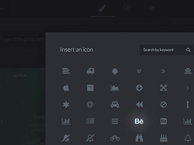 Icon Modal - WordPress clean dark icon icons minimal modal ui ux wordpress