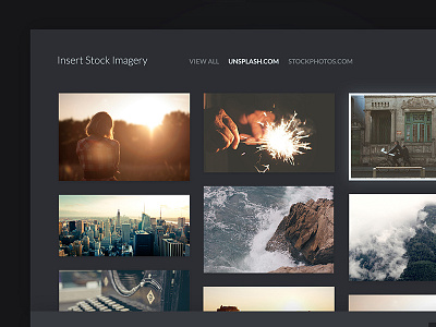 Photo Picker - WordPress admin clean dark dashboard minimal photography theme ui ultralinx ux wordpress