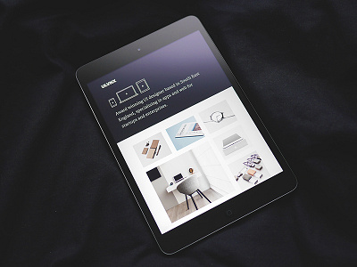 iPad Portfolio app clean dark flat grid ios ipad masonry minimal mobile portfolio ui