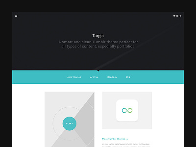 Target Tumblr Theme clean design minimal minimalism minimalistic portfolio theme tumblr web