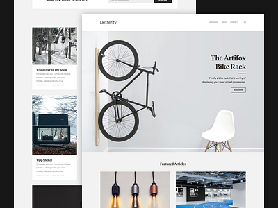 Dexterity Blog Magazine Layout app blog classy flat grid magazine masonry minimal portfolio ui website wordpress