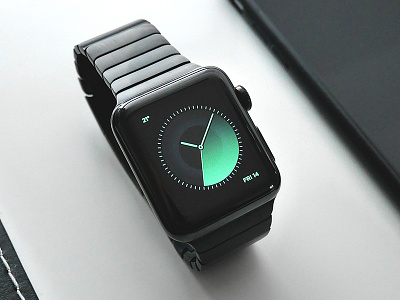 Apple Watch / Samsung Gear S2 apple black classy dark face gradient minimal ui ux watch