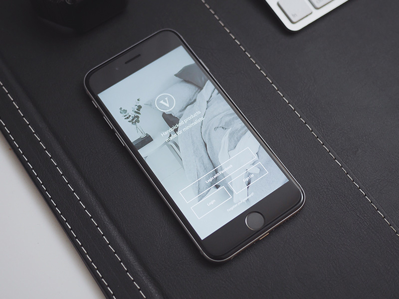 Minimal Product App Mockup iphone commerce ui app minimal
