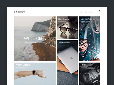 Emporium Shopify Store Theme commerce grid minimal photography portfolio shop shopify store theme