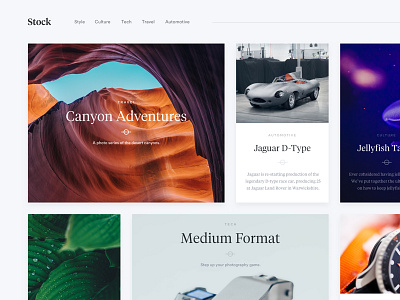 Stock - Magazine Layout blog grid minimal photography portfolio shopify ui ux wordpress