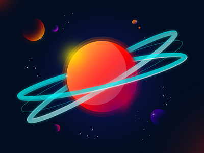 in to the Space colors dribbble galaxy gradient gradients illustration planets space star transparency universe