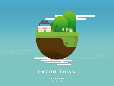 Payon Town :D design game illustration illustrator space town ui ui design