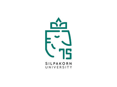 75 Years Silpakorn University Logo design ganesha icon identity logo thai thailand university