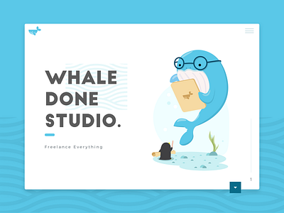 Whaledone Studio Website ! branding design illustration logo typography web web design website whale