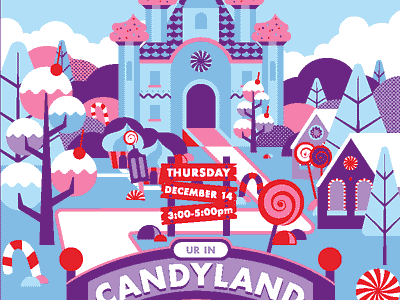 Candyland Dribble candyland christmas geometric holidays illustration vector