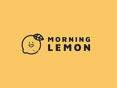 Morning Lemon branding design drink lemon typography