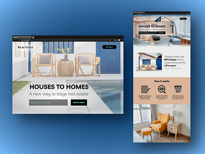 RealStage homepagedesign product design