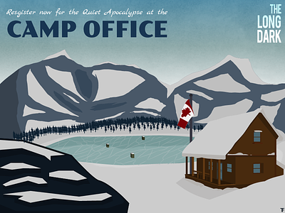 The Long Dark Postcard - Camp Office cold dark ice lake long mountain old postcard retro the vintage woods