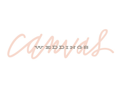 canvas weddings logo blush calligraphy handwriting logo script