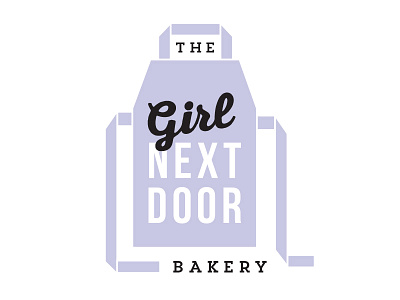 Girl Next Door Bakery bakery feminine illustration logo nexa rust typography