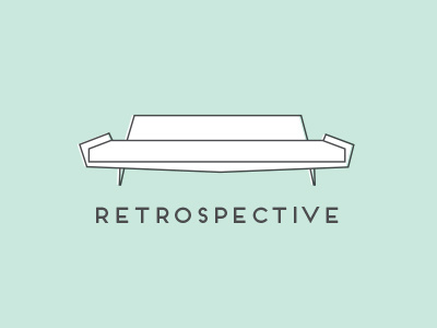 Retrospective Logo couch furniture logo mint retro