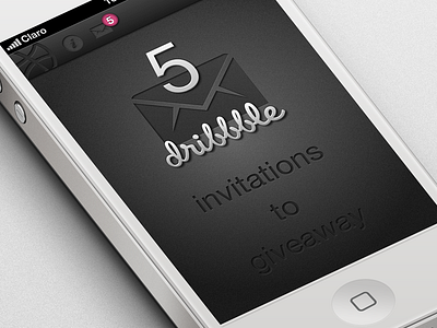 Five Invitations To Giveaway dribbble giveaway invitations invite