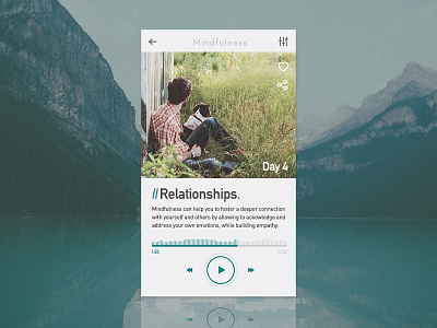 Mindfulness App app health meditation mindfulness mobile ui wellness