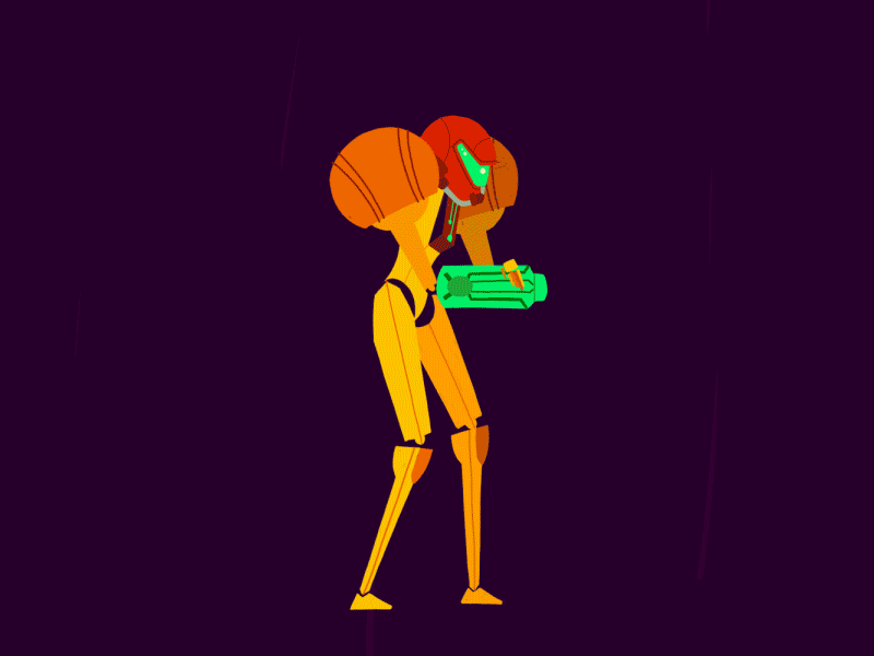 Samus Crystal Flash animation ball character hunter illustration loop metroid samus videogame woman