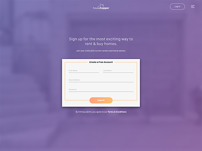 Daily UI Challenge #001 - Sign Up 001 daily ui challenge form ios purple sign up
