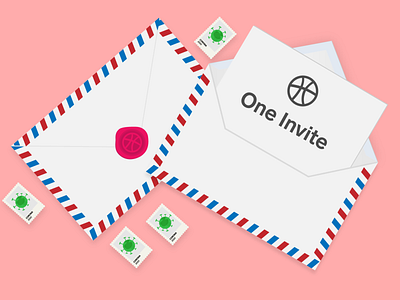 I have an invite!!! debut design dribbble best shot dribbble invite flat illustration giveway illustration illustrator invitation invitation card invite join new