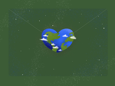 A Love Letter to Earth 2d design earth flat illustration gradient illustration lettering love planetarium planetary procreate spraypaint weekly warm up weeklywarmup
