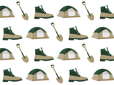Boy Scouts stickers boot boy scouts camping design green greens hike hiking illustration khaki outdoors scout scouting shovel stickers