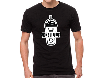 CHILL. apparel black chill design fashion monochrome one color silkscreen slurpee team team building team logo tshirt tshirt art tshirtdesign uniform ux white