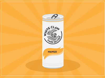 The best drink, the best day design drink flat illustration illustration mango vector white claw