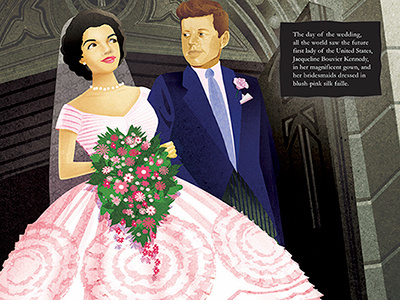 Kennedy Wedding biography childrens books illustration kennedy kid lit portrait