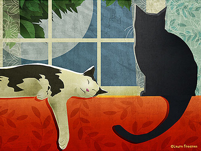 Andy & Uno cat illustration photoshop