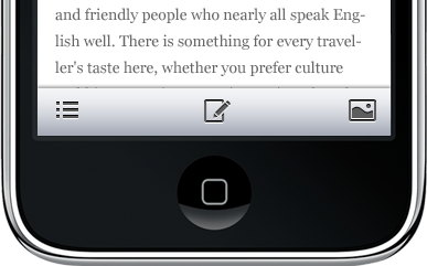 Tourist toolbar icons iphone toolbar