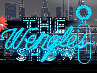 The Wengles Show Branding 2013/2014 3d cinema 4d logo neon radio show typography