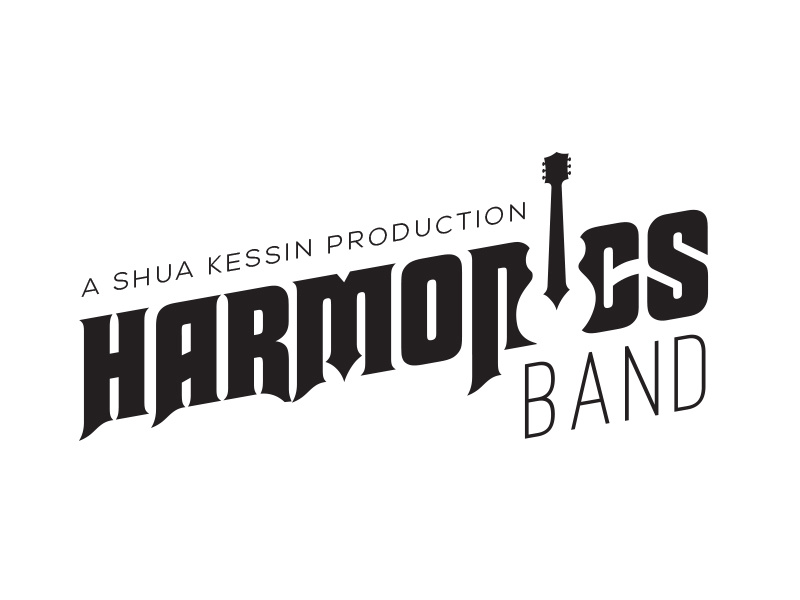 Harmonics Logo Unused Concept white space black and white bold harmony harmonic band guitar music identity branding logo